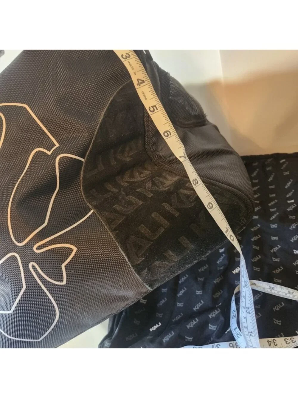 Kali Protectives Black Ballistic Nylon Helmet Gear Bag with Mesh Vents Dustbag